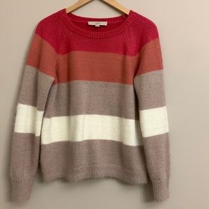 Colorful LOFT Stripe Sweater Small